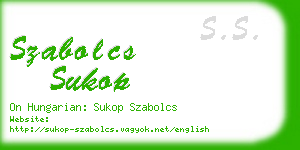 szabolcs sukop business card